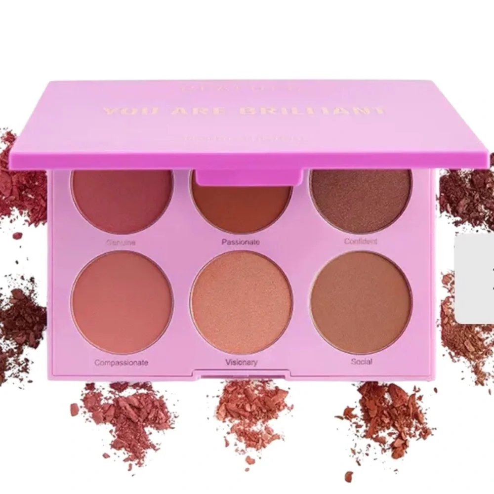 RealHer “You Are Brilliant” Pro Blush Palette 6 Shade Face Palette Cruelty Free